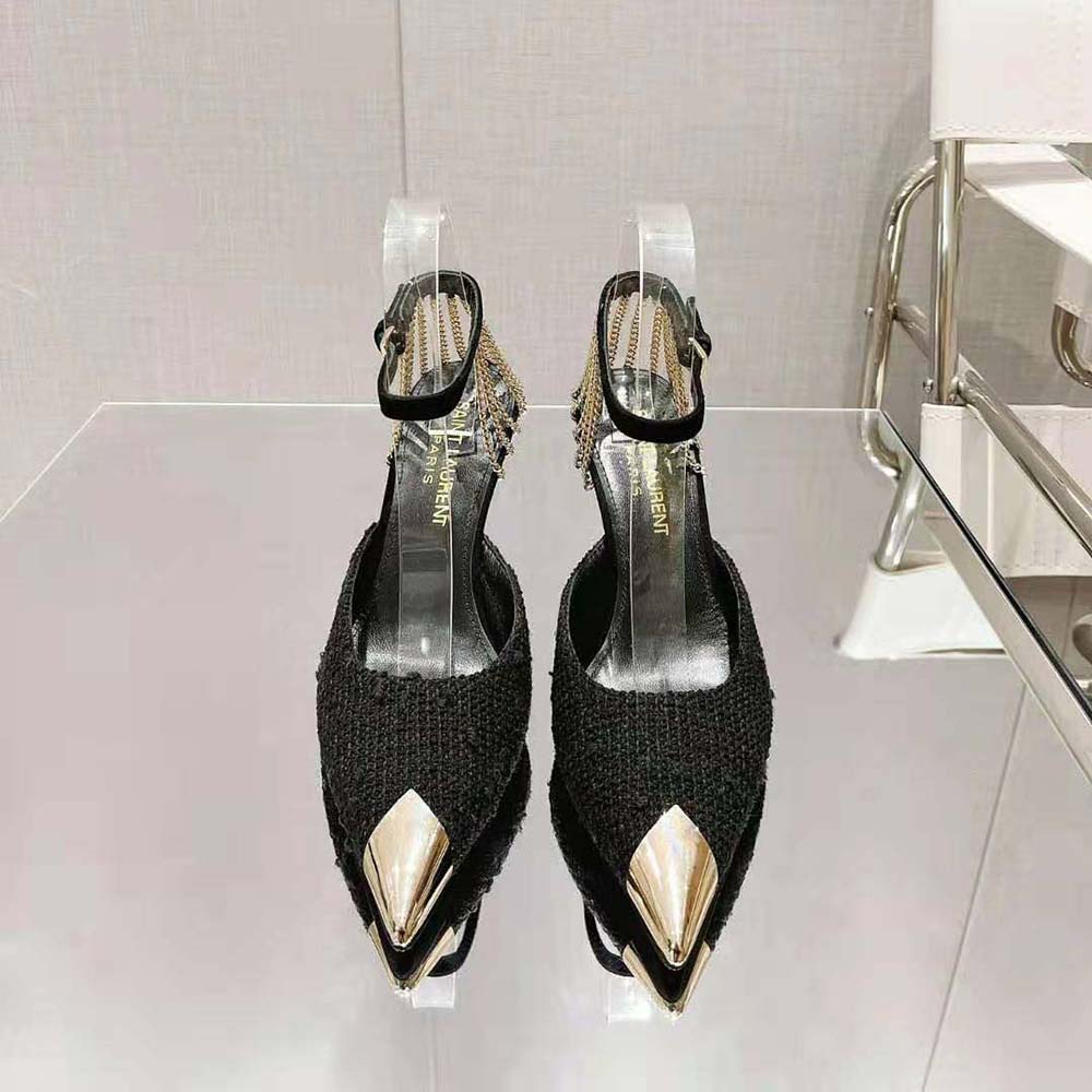saint laurent tweed pumps