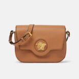 Versace Women La Medusa Shoulder Bag-Brown