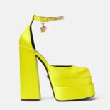 Versace Women Medusa Aevitas Platform Pumps-Yellow