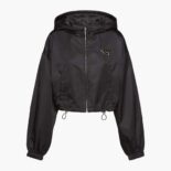 Prada Women Re-Nylon Hooded Jacket-Black
