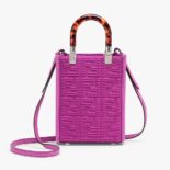 Fendi Women Mini Sunshine Shopper Purple FF Fabric Mini-Bag