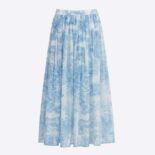 Dior Women Mid-Length Skirt Cornflower Blue Toile de Jouy Cotton Muslin