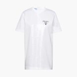 Prada Women Embroidered Cotton T-shirt-White