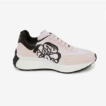 Alexander Mcqueen Unisex Sprint Runner in Calf Leather-Pink