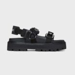 Celine Women Bulky Outdoor Sandal in Calfskin-Black