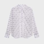 Celine Women Loose Cotton Voile Shirt-White