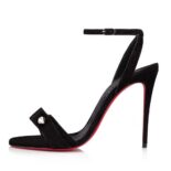 Christian Louboutin Umberta 100 mm in Suede Calfskin-Black