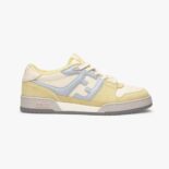 Fendi Men Match Yellow Suede Low-Tops