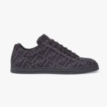 Fendi Men Sneakers Brown Tech Fabric Low-Tops