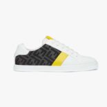 Fendi Men Sneakers White Leather Low-Tops