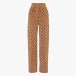 Fendi Women Pants Beige Velvet and Viscose Pants