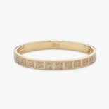 Fendi Women Stiff Narrow-Band FF Bracelet Gold-colored