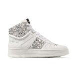 Jimmy Choo Women Hawaii Hi TopF White Nappa Leather High-Top Trainers