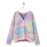 Loewe Women Unicorn Jacquard Cardigan in Mohair-Purple