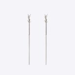 Saint Laurent YSL Women Opyum YSL Threader Earrings in Metal-Silver