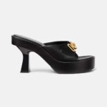 Versace Women Medusa Biggie Mules in 85mm Heel Height-Black