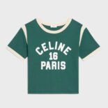 Celine Women 16 Boxy T-shirt in Cotton Jersey