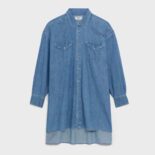 Celine Women Cowboy Painter Shirt in Denim-Blue