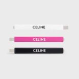 Celine Women Monochroms Set of 3 Hair Clips in Acetate and Steel