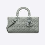 Dior Women Lady D-Joy Bag Gray Cannage Calfskin with Diamond Motif