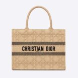 Dior Women Medium Dior Book Tote Natural Cannage Raffia