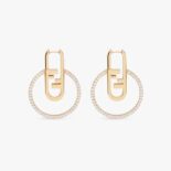 Fendi Women O Lock Earrings Gold-Colored