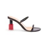 Loewe Women Nail Polish Sandal in Goatskin-Black