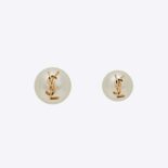 Saint Laurent YSL Women Ysl Pearl Earrings in Metal