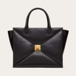 Valentino Women Large One Stud Nappa Handbag-Black