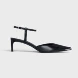 Celine Women Kitten Metal Toe Pump in Calfskin-Black