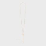 Celine Women Triomphe Sliding Necklace in Brass with Gold Finish