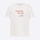 Dior Men Femininity the Trap T-Shirt Ecru Cotton Jersey and Linen