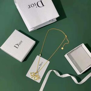 Dior - Dio Evolution Choker Gold-finish Metal and White Crystals - Women Jewelry