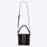 Saint Laurent YSL Women Bahia Small Bucket Bag in Crocodile-Embossed Lacquered Leather