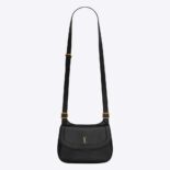 Saint Laurent YSL Women Charlie Medium Shoulder Bag in Smooth Leather-Black