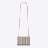 Saint Laurent YSL Women Kate Small Chain Bag in Canvas and Smooth Leather