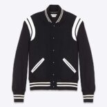 Saint Laurent YSL Women Saint Laurent Teddy Jacket in Wool-Black