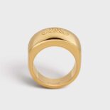 Celine Women Triomphe Bold Ring in Brass with Gold Finish