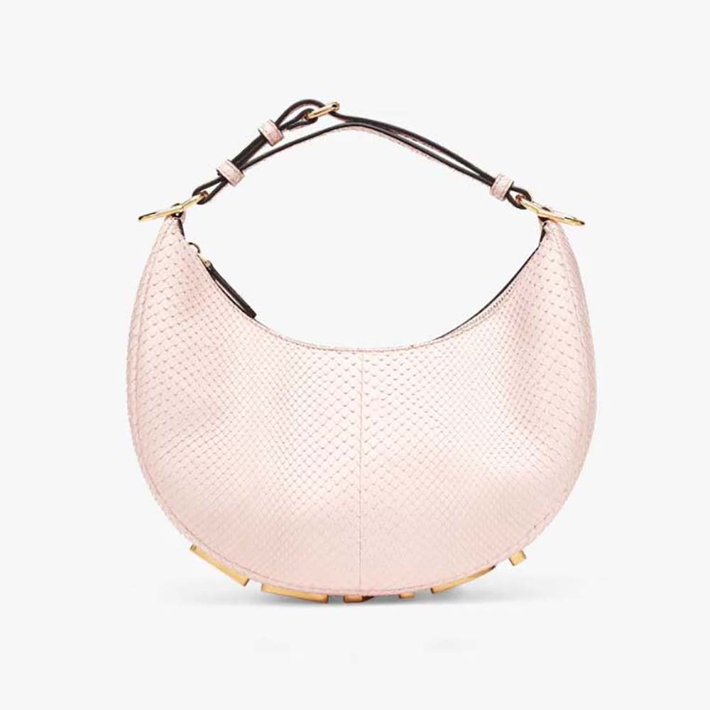 Fendi First Small - Pink leather and python leather bag