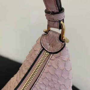 Fendi Women Fendigraphy Small Pale Pink Python Leather Bag