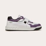 Valentino Men One Stud Low-Top Nappa Sneaker-Purple