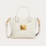 Valentino Women Small One Stud Nappa Handbag-White