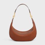 Celine Women Medium Leandre Bag in Supple Calfskin-Brown