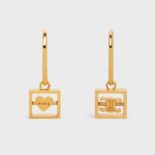 Celine Women Separables Mini Signatures Earrings Set in Brass with Gold Finish