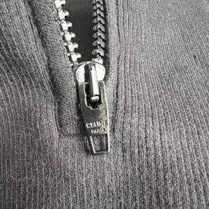 Women's Celine Athletic Knit Zipped Tank Top, CELINE