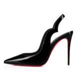 Christian Louboutin Women Hot Chick Sling 100 mm Heel Height-Black