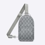 Dior Men Mini Rider Backpack Dior Gray CD Diamond Canvas