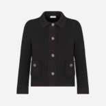 Dior Women Cropped Jacket Black Technical Mesh