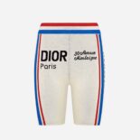 Dior Women Cycling Shorts White and Tricolor Stretch Viscose