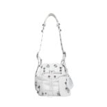 Dior Women Le Cagole XS Bucket Bag in White Arena Lambskin